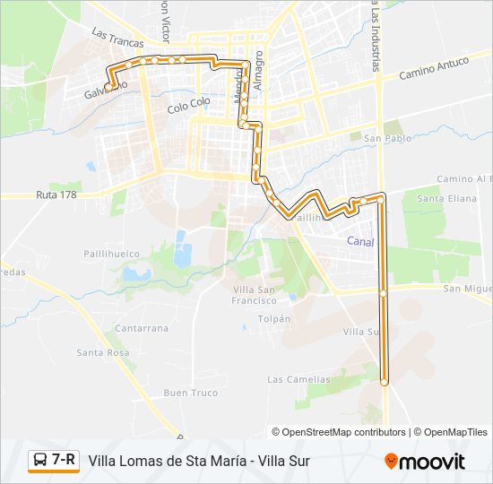 7-R Bus Line Map