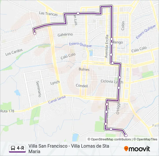 4-R Bus Line Map