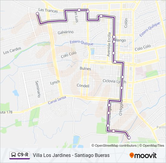 C9-R Bus Line Map
