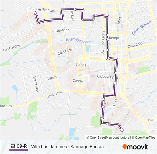C9-R Bus Line Map