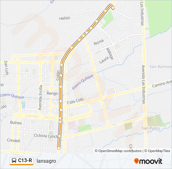 Mapa de C13-R de autobús