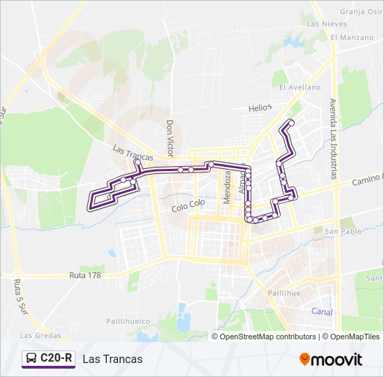 C20-R Bus Line Map