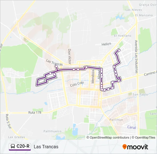 Mapa de C20-R de autobús