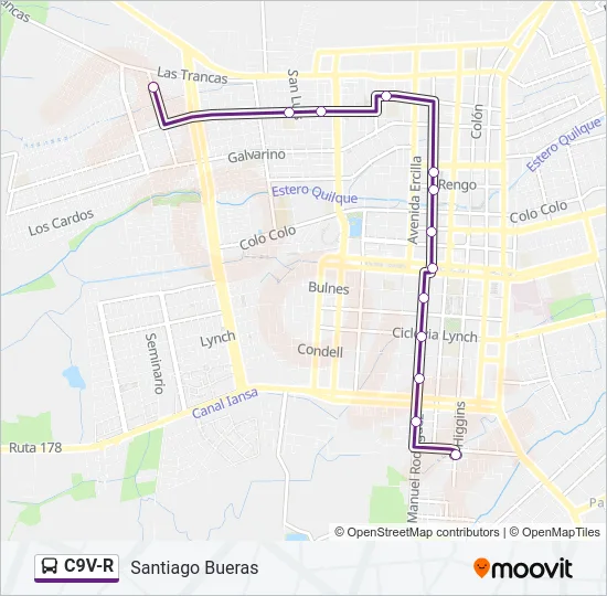 C9V-R Bus Line Map