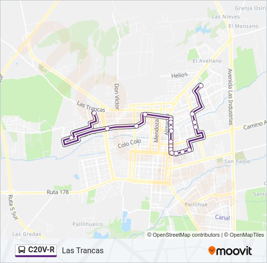 C20V-R Bus Line Map