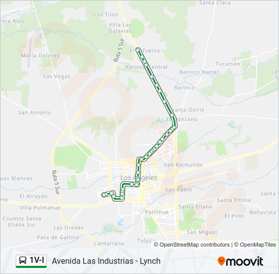 Mapa de 1V-I de autobús