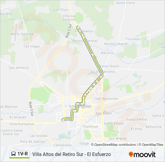 1V-R Bus Line Map