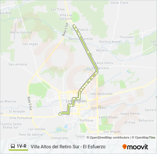 1V-R Bus Line Map