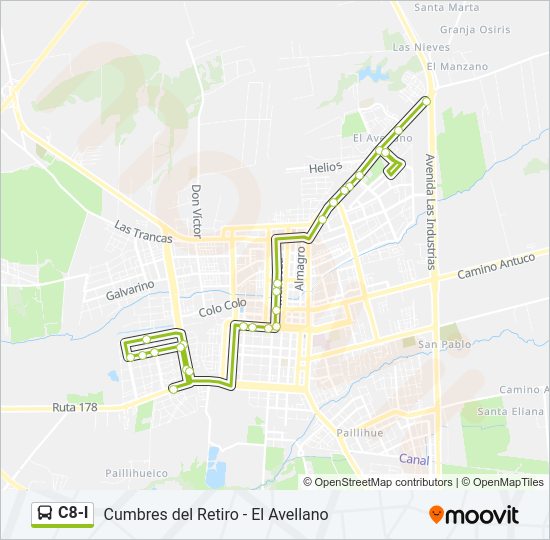 C8-I Bus Line Map