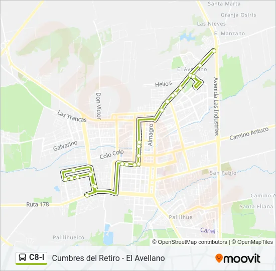 C8-I Bus Line Map