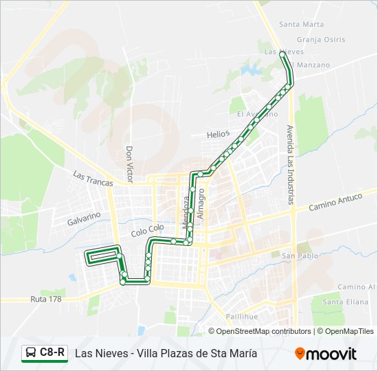 C8-R Bus Line Map