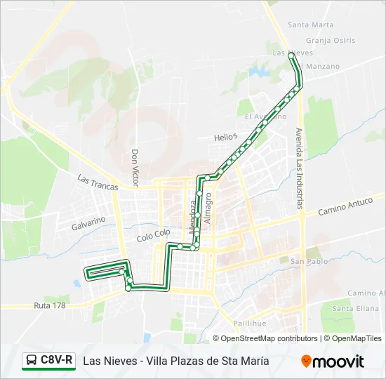 C8V-R Bus Line Map