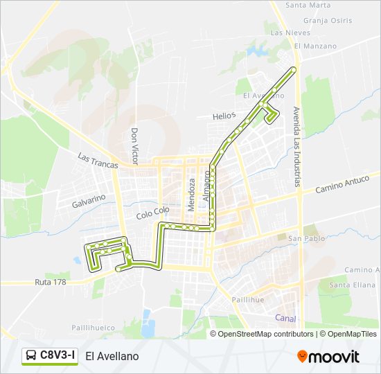 Mapa de C8V3-I de autobús