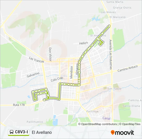 C8V3-I Bus Line Map