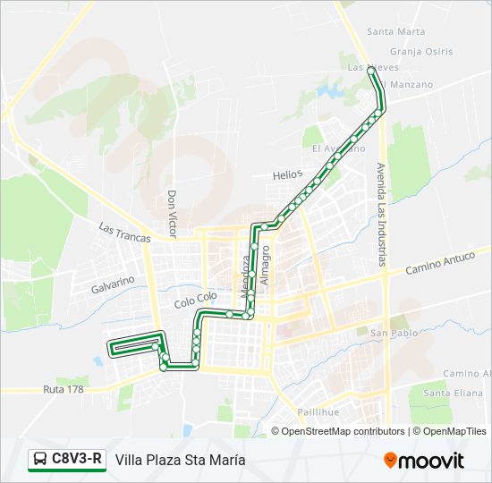 C8V3-R Bus Line Map