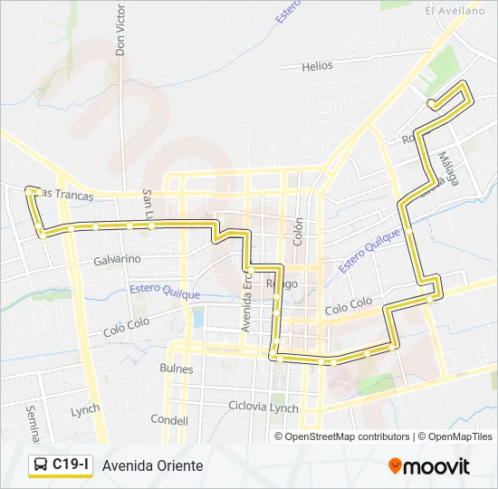 C19-I Bus Line Map
