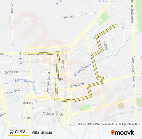C19V-I Bus Line Map