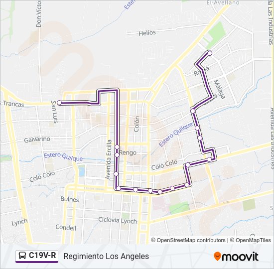 C19V-R Bus Line Map