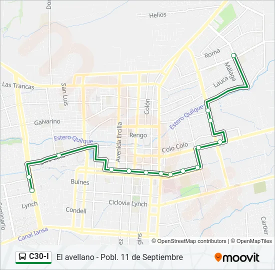 C30-I Bus Line Map