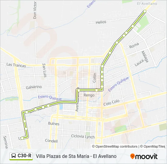 C30-R Bus Line Map