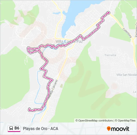 B6 Bus Line Map