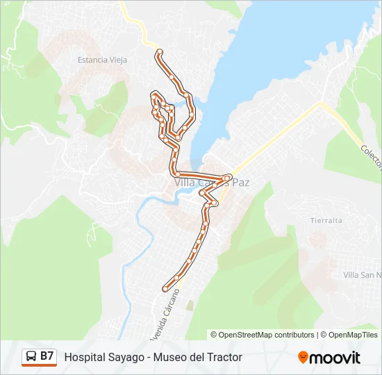 B7 Bus Line Map