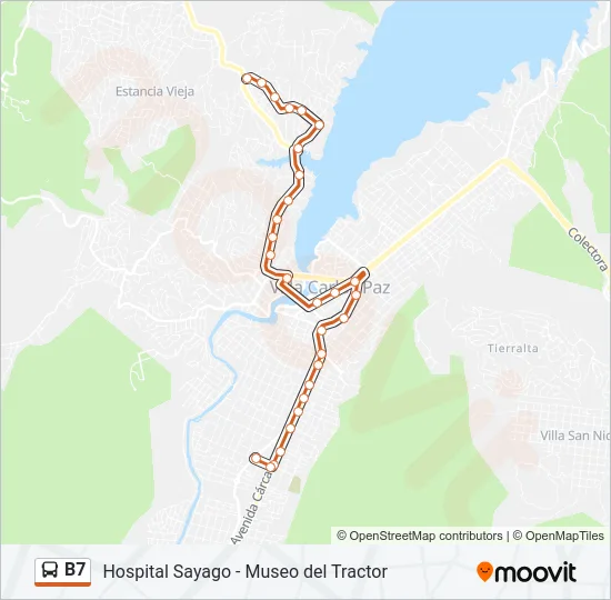 B7 Bus Line Map