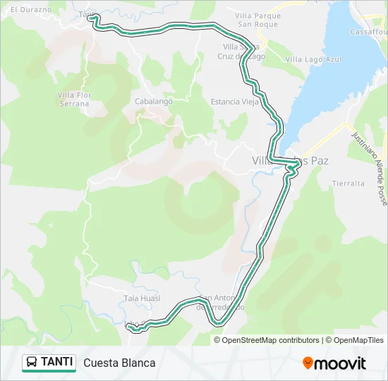 TANTI Bus Line Map
