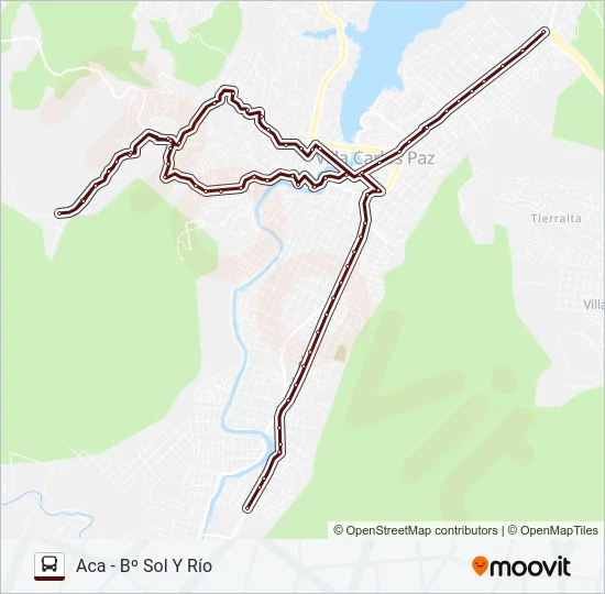 F1 NOCTURNO Bus Line Map