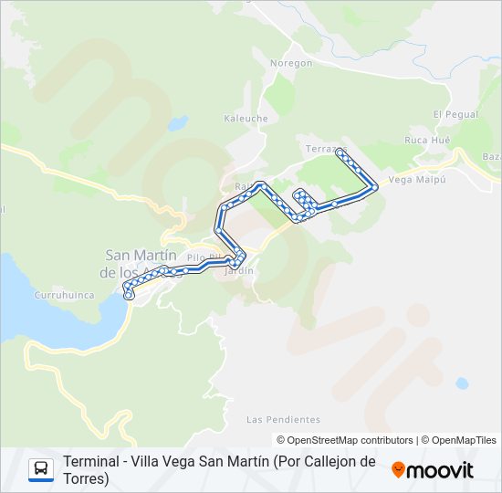 Mapa de 3A de autobús