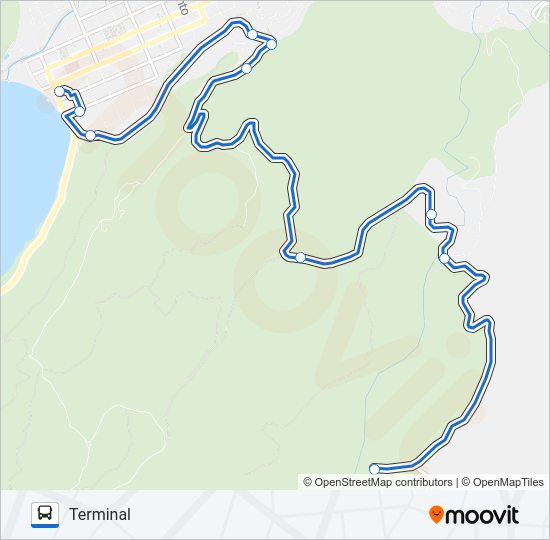 Mapa de 6 de autobús