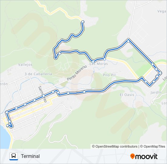 Mapa de 9 de autobús