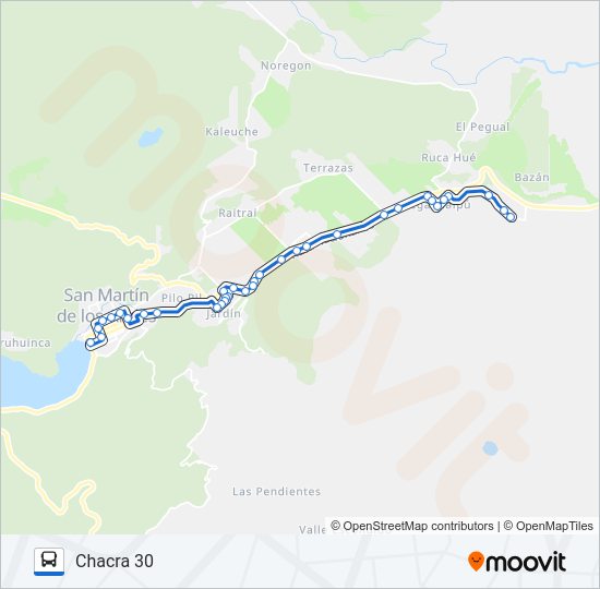 Mapa de 1A de autobús