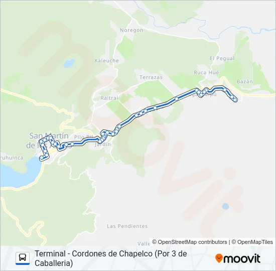 1B Bus Line Map