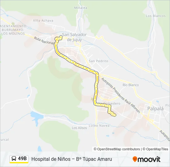49B Bus Line Map