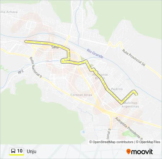 10 Bus Line Map