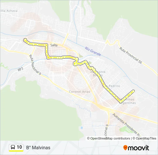 10 Bus Line Map