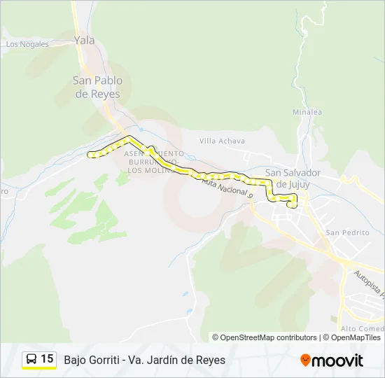 15 Bus Line Map