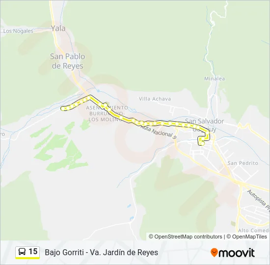 15 Bus Line Map