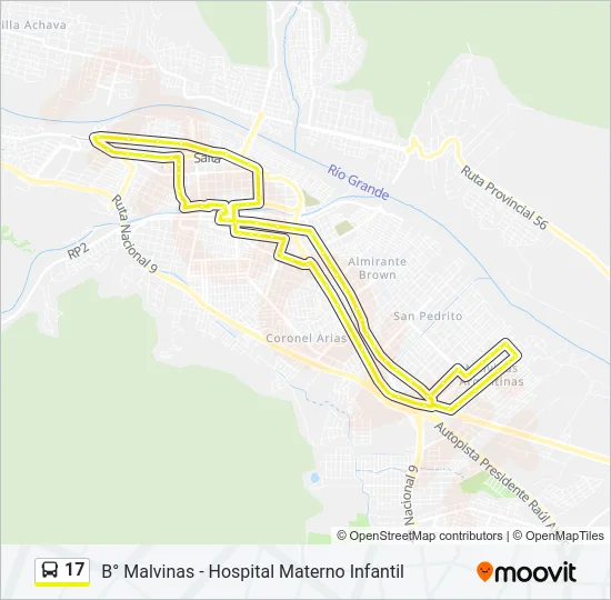 17 Bus Line Map
