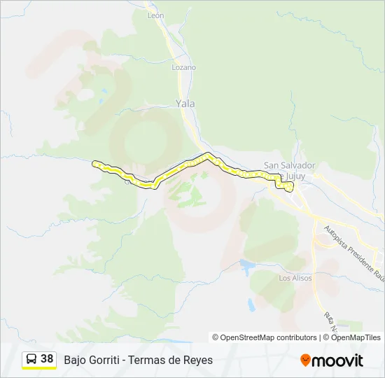 38 Bus Line Map
