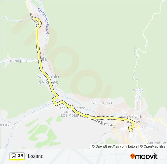 39 Bus Line Map