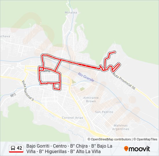 Mapa de 42 de autobús