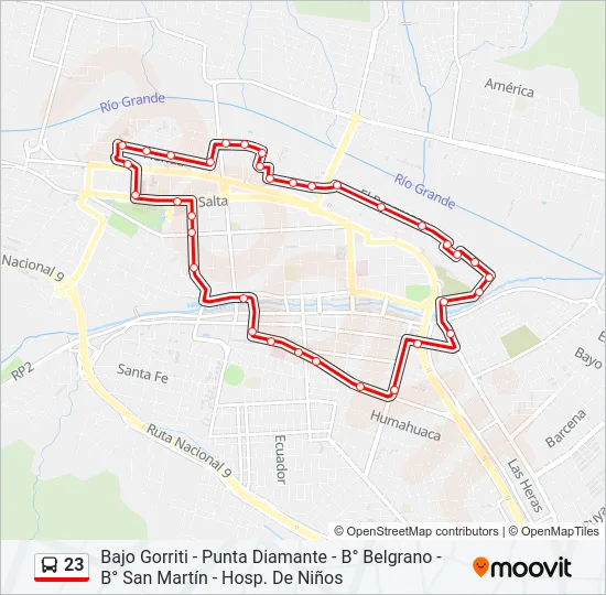 23 Bus Line Map