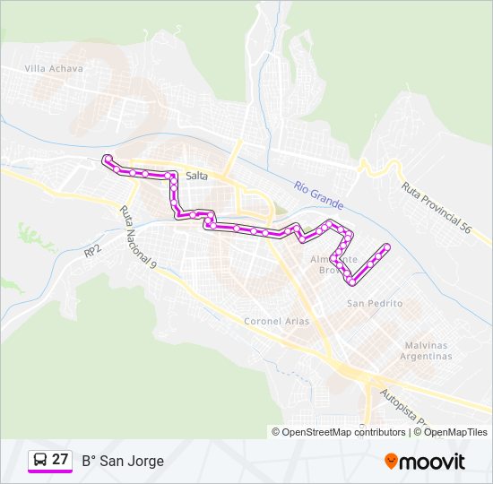 Mapa de 27 de autobús