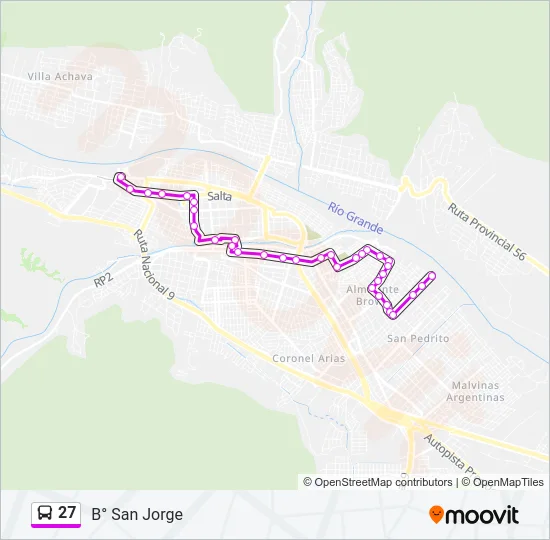 27 Bus Line Map