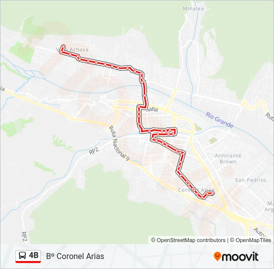 4B Bus Line Map