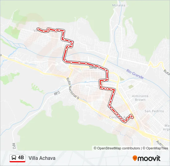 4B Bus Line Map