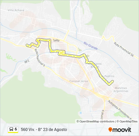 6 Bus Line Map
