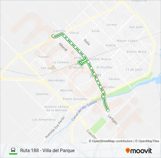 VERDE Bus Line Map